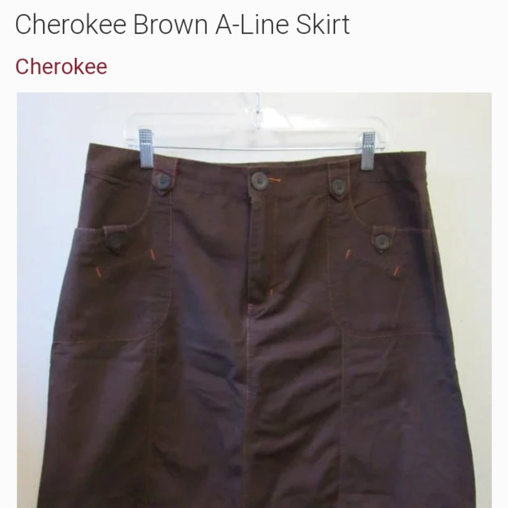 Cherokee Brown A-Line Skirt